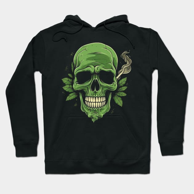 Cannabis Sugar Skull Hoodie by FrogandFog